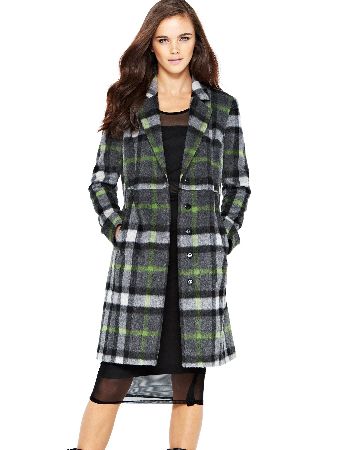 Love label Luxury Mohair Check Crombie Coat