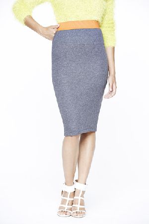 Love label Quilted Pattern Pencil Skirt
