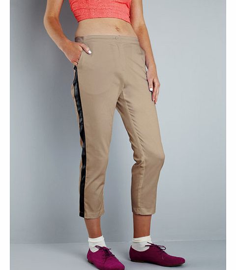 Side Stripe Cropped Trousers