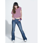 LOVE Label Stripe Cropped T-Shirt