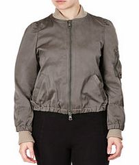 Love Moschino Grey and beige two-tone bomber jacket