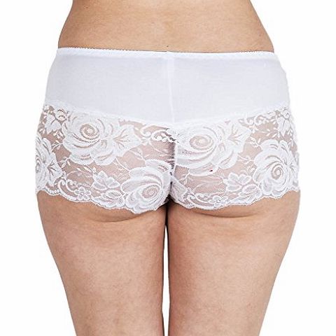 Womens Ladies Floral French Lace Knickers Briefs Underwear Lingerie Plus Size 16 18 20 22 24 26 28 30 32 XXL XXXL XXXXL XXXXXL
