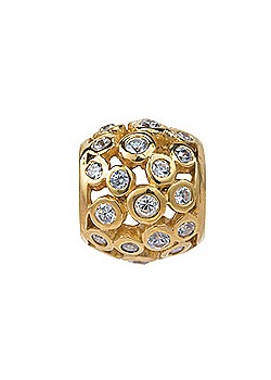 Gold Plated Crown Jewel Charm