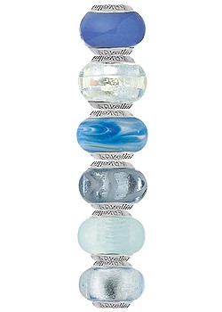 Lovelinks Set of 6 Silver Dive In Murano Glass