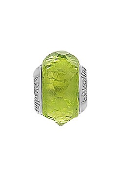 Lovelinks Silver and Apple Green Ice Murano