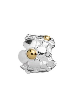 Silver and Gold Spring Flower Charm
