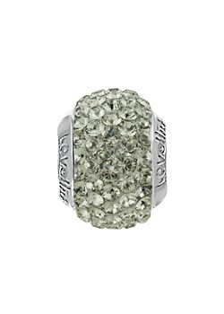 Lovelinks Silver Black Diamond Crystal Ball