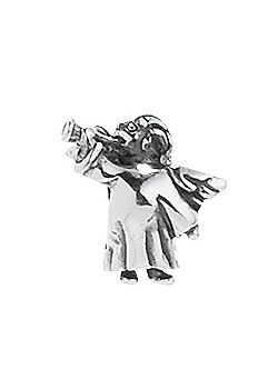 Silver Blow Your Own Horn Angel Charm