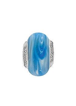 Lovelinks Silver Blue Fantasy Murano Glass Charm