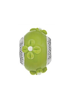 Lovelinks Silver Candy Flower and Lime Murano