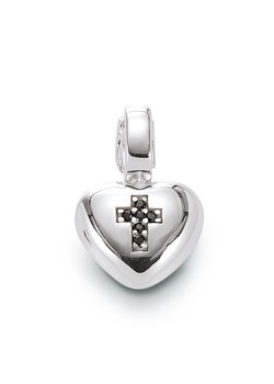 Lovelinks Silver Cross Heart Click Link 1182061-71