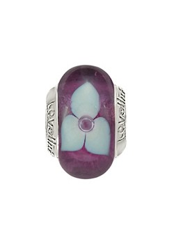 Lovelinks Silver Heather Clematis Murano Glass