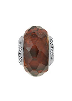 Lovelinks Silver Ruby Ice Murano Glass Charm