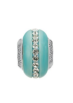 Lovelinks Silver Sparkling Aquamarine Murano