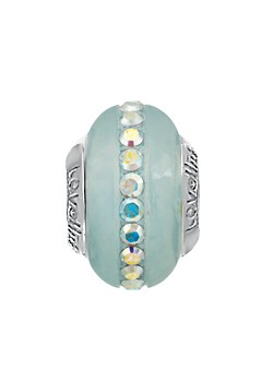 Lovelinks Silver Sparkling Breeze Murano Glass