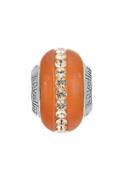 Lovelinks Silver Sparkling Tangerine Murano