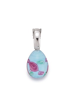 Lovelinks Silver Turquoise Murano Glass Click