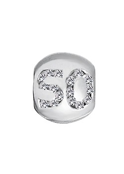 Lovelinks Silver with Cubic Zirconia 50th