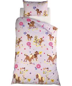 Lovely Ponies Duvet Cover Set - Single