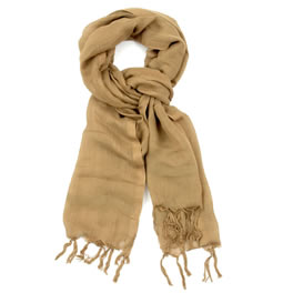 Love Quotes Linen Mix Long Scarf in Ale