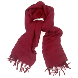 Lovequotes Love Quotes Linen Mix Long Scarf in Bordeaux