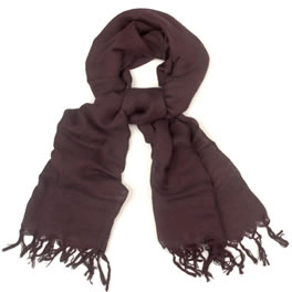 Love Quotes Linen Mix Long Scarf in Espresso
