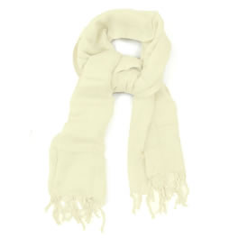 Love Quotes Linen Mix Long Scarf in Moonbeam