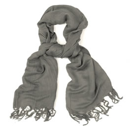 Love Quotes Linen Mix Long Scarf in Porcini