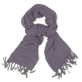 Love Quotes Linen Mix Long Scarf in Violet Frost
