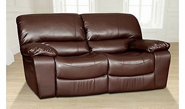 Valencia Jumbo 2 seater leather recliner sofa in Brown