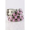 Lowlife Belt - Duel Checker (White/Pink/Silver)