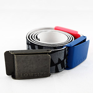 Block Reversible web belt - Black/Silver