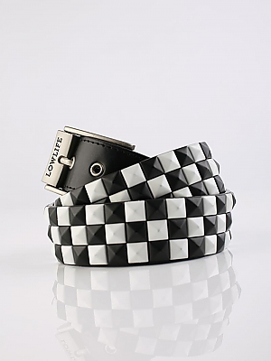 Lowlife Checker Black With Black/White Studs