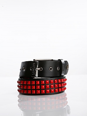 Lowlife Gems Black With Red Studs