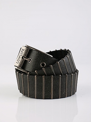 Lowlife Loops Fine Cracked Black With Pewter Loops