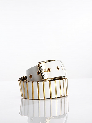 Lowlife Loops White With Bright Gold Loops