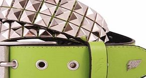 Triple S Studded Belt - Neon Green