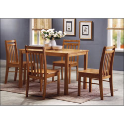 LPD - Avebury Dining Table & 4 Solid Seat Chairs