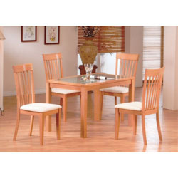 LPD - Chelsea Dining Table & 4 Faux Suede Chairs