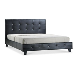 , Diamante, 4FT 6 Double Leather Bedstead -