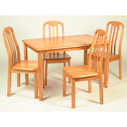 LPD - Hampshire Dining Table & 4 Solid Seat Chairs