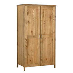 LPD - Pine Bedroom Furniture 2 Door Wardrobe