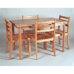 LPD - Virginia Dining Table & 4 Slatted Seat