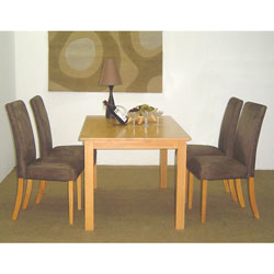 LPD - Washington Dining Table & 4 Faux Suede