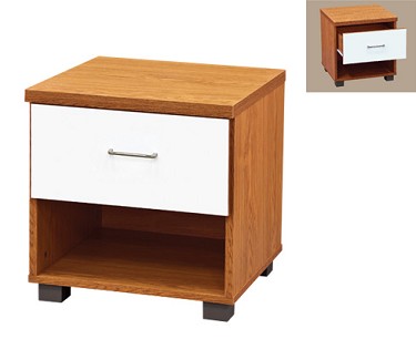 LPD Bedside Cabinet Beech/White