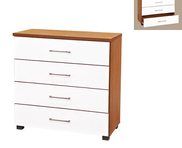 Chest of Drawers Beech/White