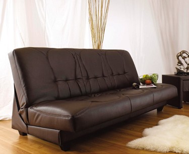 Avanti Brown Faux Leather Sofa Bed