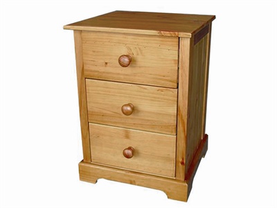 LPD Furniture Baltic 3 Drawer Bedside Cabinet Small Single