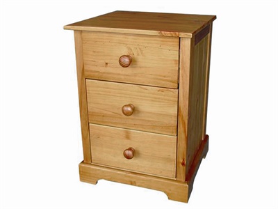 Baltic 3 Drawer Bedside Cabinet Small Single