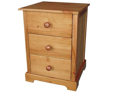 LPD Furniture Baltic 3 Drawer Bedside Cabinet